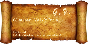 Glauber Valéria névjegykártya